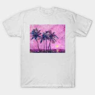 Palms Under Purple Sky T-Shirt